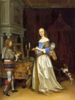 Borch, Gerard Ter - Lady At Her Toilette